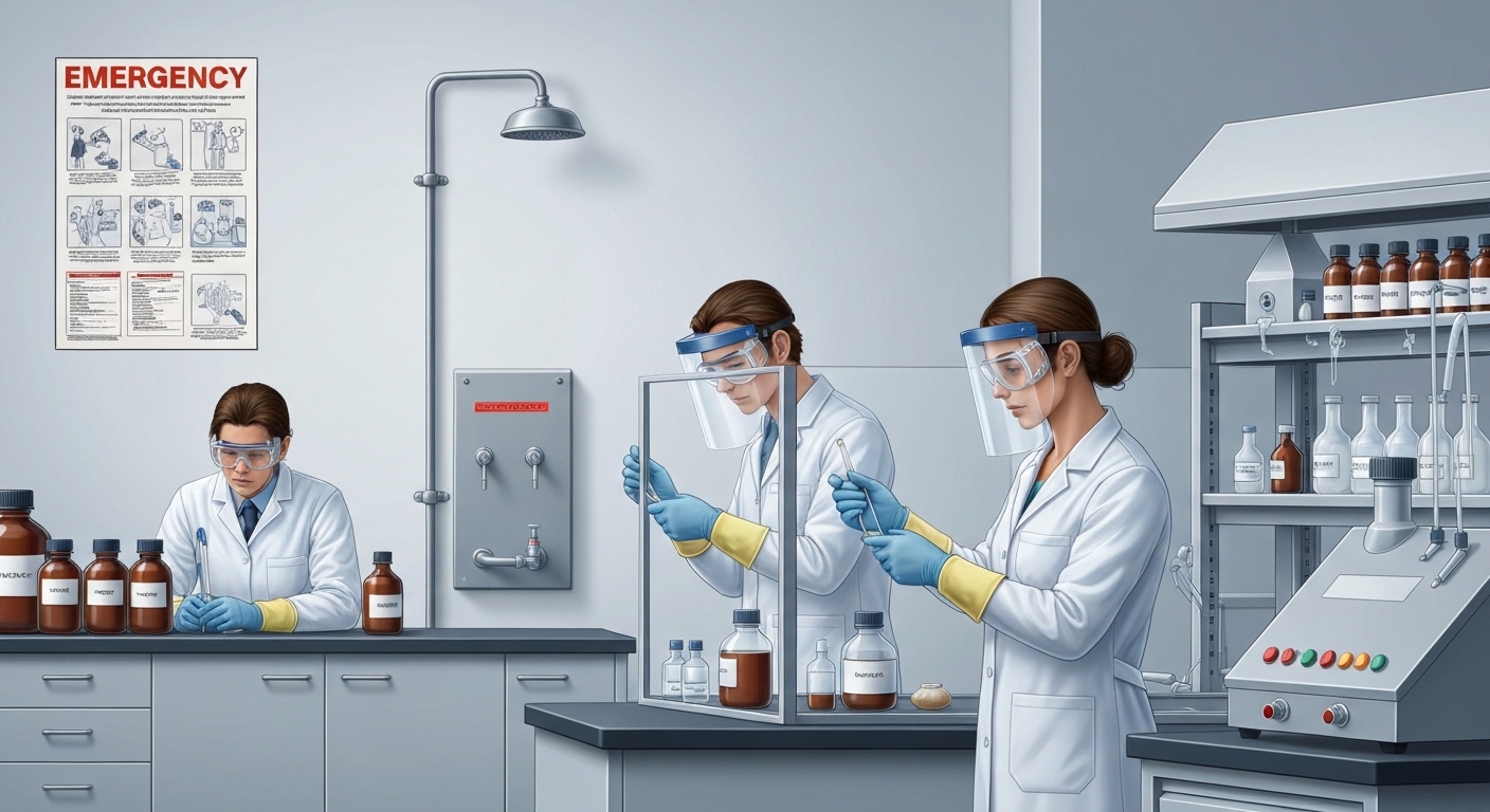פרוטוקולי בטיחות חיוניים לעבודה עם כימיקלים במעבדה